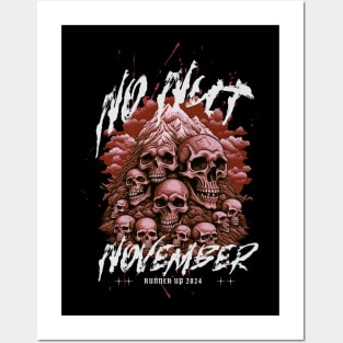 No Nut November Runner Up 2024 Funny Meme Viral Skulls Obnoxious Metal Posters and Art